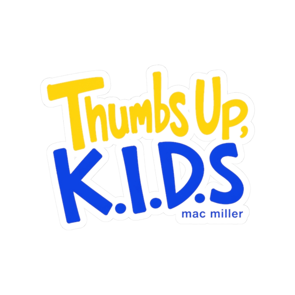 Mac Miller "Thumbs Up, K.I.D.S" Sticker - Official Stickers merchandise