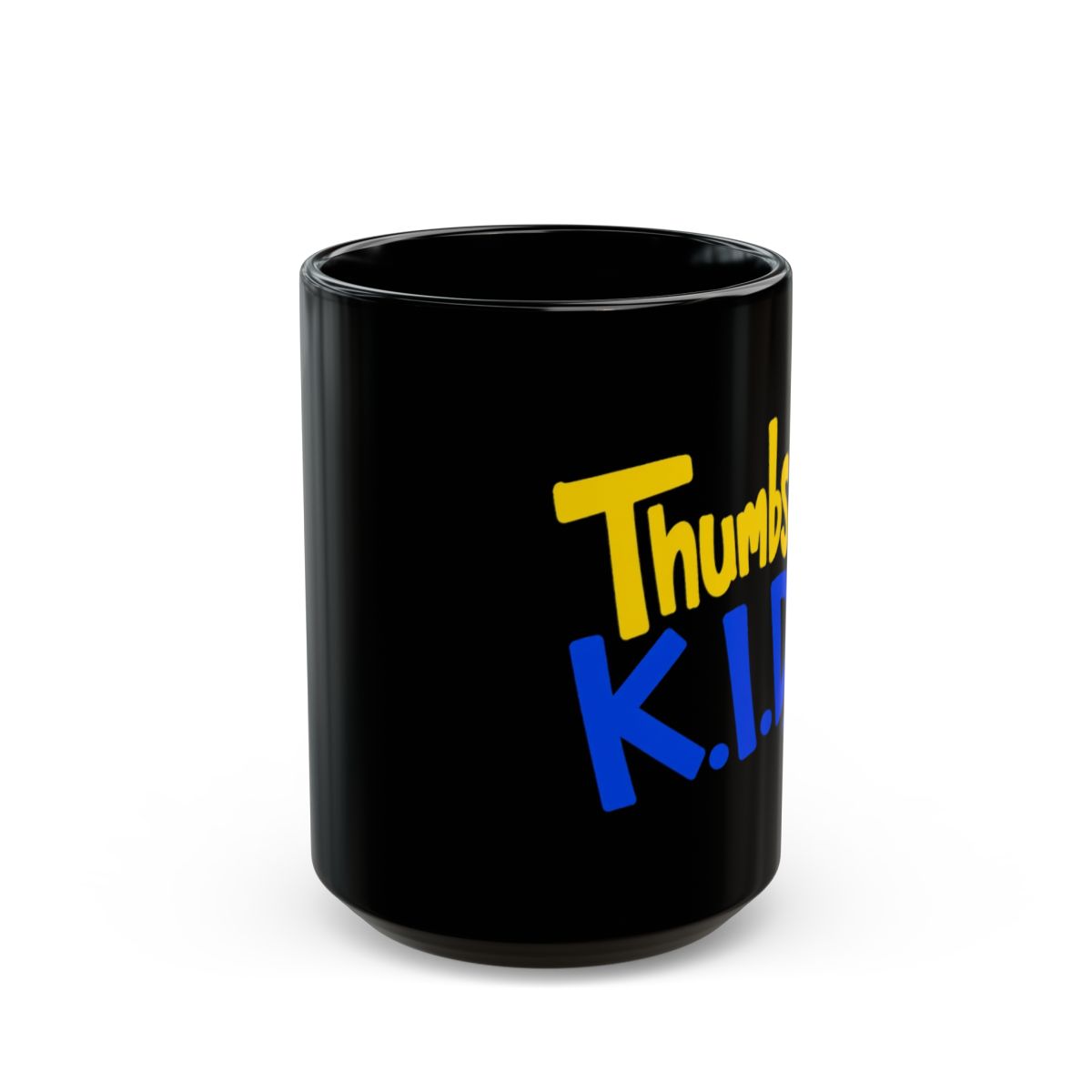 Mac Miller "Thumbs Up, K.I.D.S" Black Mug - alternate angle 2, merchandise