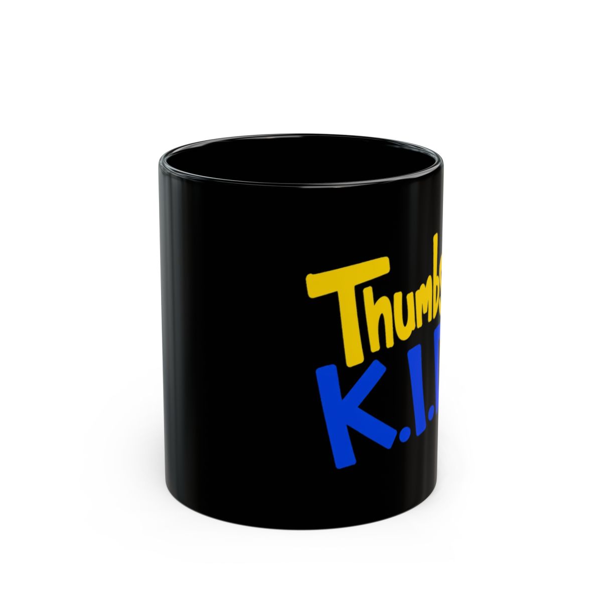 Mac Miller "Thumbs Up, K.I.D.S" Black Mug - alternate angle 1, merchandise