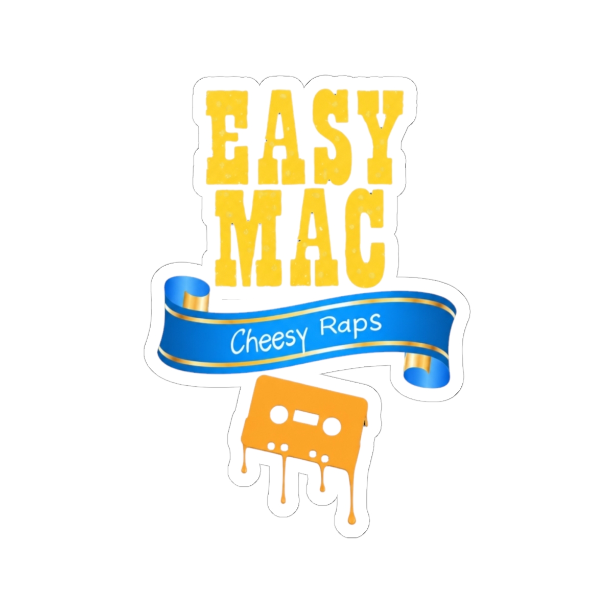 Easy Mac with the Cheesy Raps Full Logo Sticker | Mac Miller