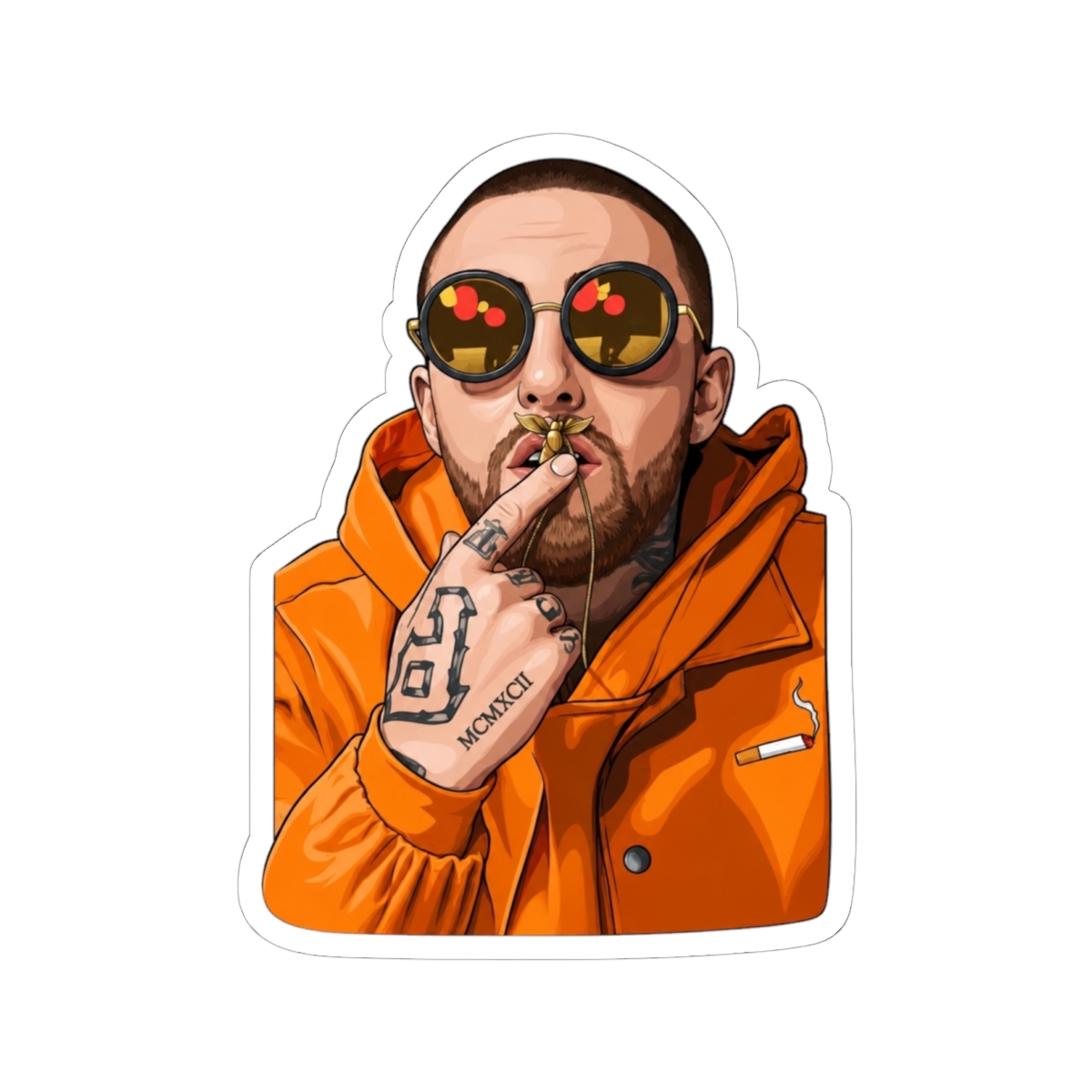 mac miller vector illustration Sticker