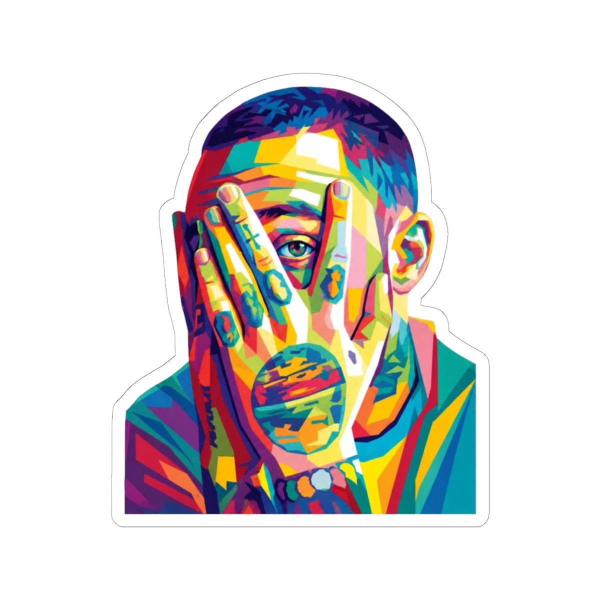 Mac Miller Wpap Pop Art Sticker