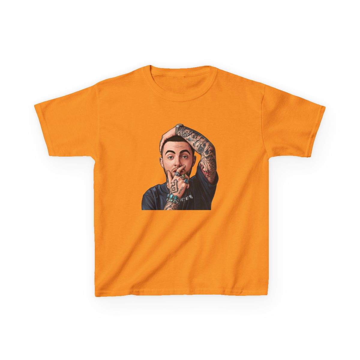 mac miller vector illustration Kids T-Shirt - alternate angle 3, merchandise