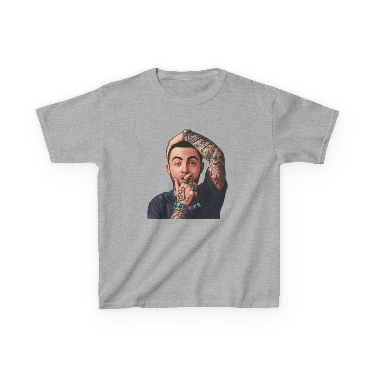 mac miller vector illustration Kids T-Shirt - alternate angle 2, merchandise