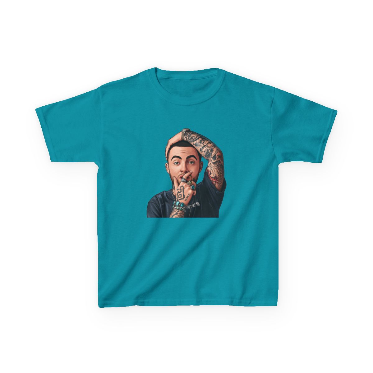 mac miller vector illustration Kids T-Shirt - alternate angle 4, merchandise